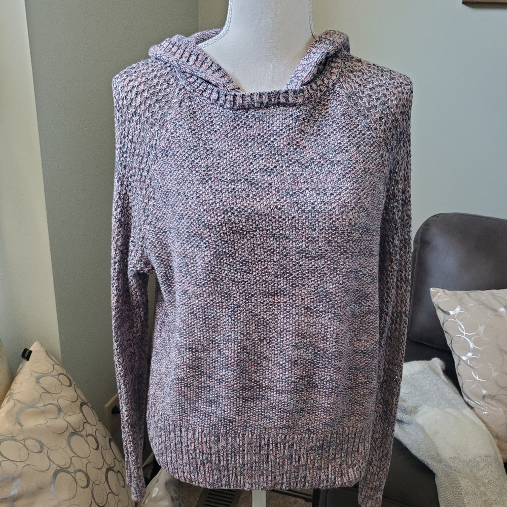 American Eagle Outfitters Hooded Marled Sweater Pi